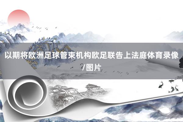 以期将欧洲足球管束机构欧足联告上法庭体育录像/图片