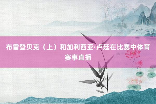 布雷登贝克（上）和加利西亚·卢廷在比赛中体育赛事直播