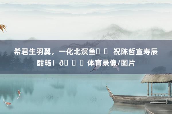 希君生羽翼，一化北溟鱼⚽️ 祝陈哲宣寿辰酣畅！🎂体育录像/图片