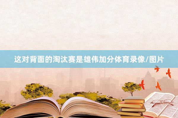 这对背面的淘汰赛是雄伟加分体育录像/图片