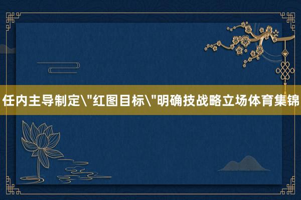 任内主导制定