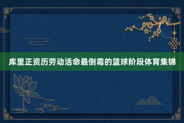 库里正资历劳动活命最倒霉的篮球阶段体育集锦