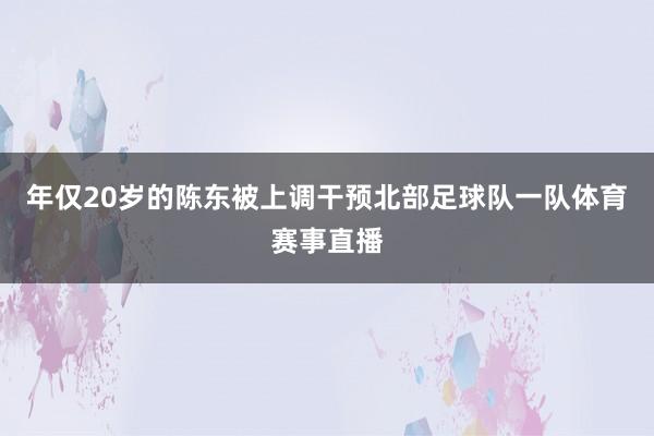 年仅20岁的陈东被上调干预北部足球队一队体育赛事直播