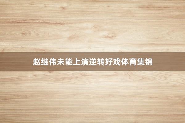 赵继伟未能上演逆转好戏体育集锦