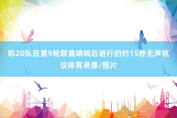 称20队在第9轮联赛哨响后进行的约15秒无声抗议体育录像/图片