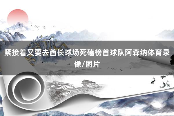 紧接着又要去酋长球场死磕榜首球队阿森纳体育录像/图片