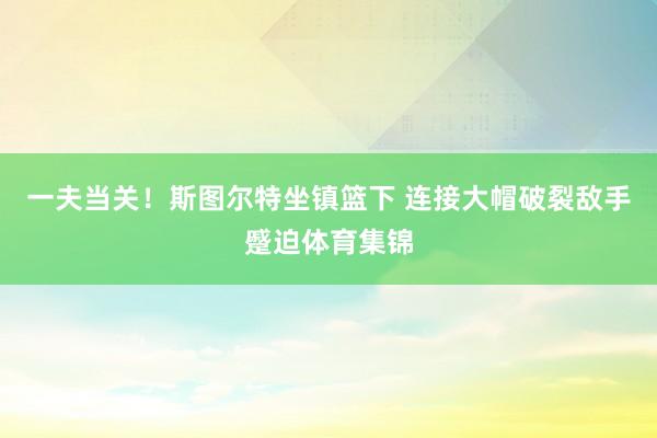 一夫当关！斯图尔特坐镇篮下 连接大帽破裂敌手蹙迫体育集锦