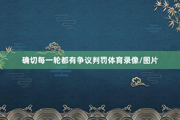 确切每一轮都有争议判罚体育录像/图片