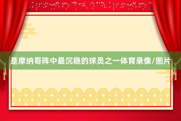 是摩纳哥阵中最沉稳的球员之一体育录像/图片