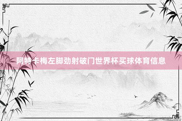 阿特卡梅左脚劲射破门世界杯买球体育信息
