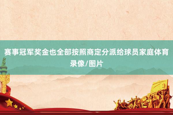 赛事冠军奖金也全部按照商定分派给球员家庭体育录像/图片